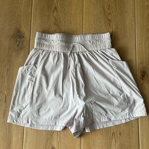 Sweaty Betty light lilac colored shorts size 4-6